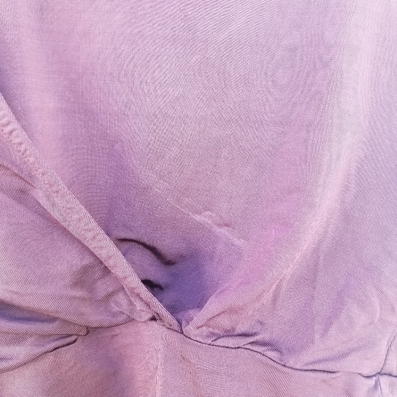 H&M silky burgundy brown long sleeve bodysuit M - Picture 8 of 9